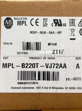 MPL-B1510V-EJ72AA 全新AB伺服 原装电机