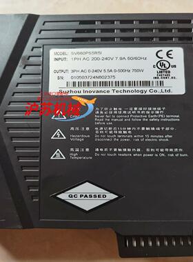 V660PS5R5 I 汇川750W伺服驱动器，输入电源22