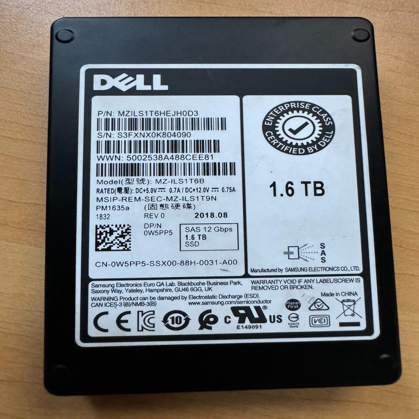 DELL MZ-ILS1T6B PM1635a 0W5PP5