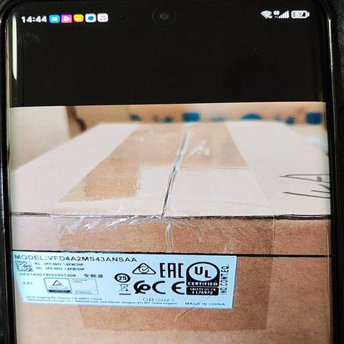 台达变频器VFD4A2MS43ANSAA   23年全新货