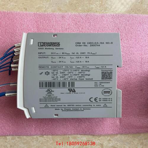 【非标价】Phoenix菲尼克斯电子断路器CBM E8 24DC/0.