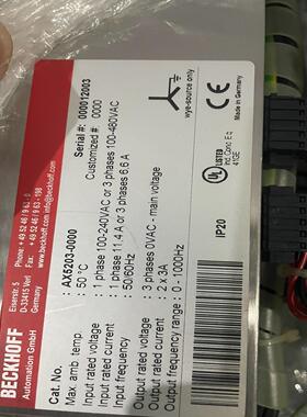 （请询价）德国倍福伺服驱动器AX5203-议价