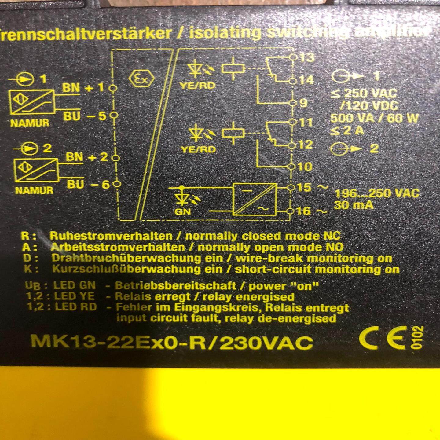 议价全新原装安全栅MK13-222Ex0-R/230vac