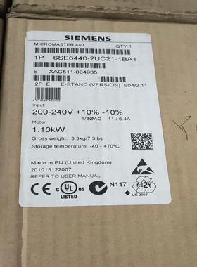 mm440变频器6se6440-2uc21-1ba1议价