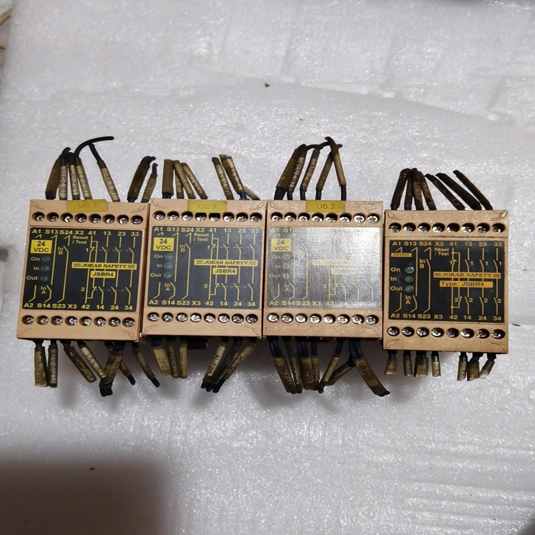 [德峰]拆机JOKAB SAFETY佳可保JSBR4安全继电器24V