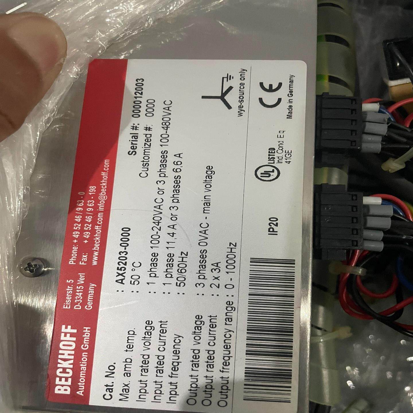 德国倍福伺服驱动器AX5203-0000 原装