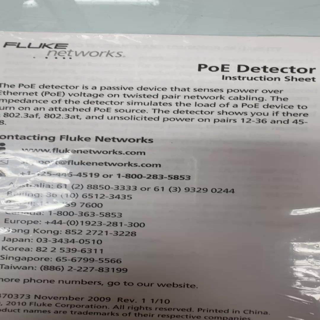 出FLUKE Networks的PoE Detector，它,3C数码配件,隔离器/耦合器,淘宝优惠券,粉丝福利购,淘宝优惠卷