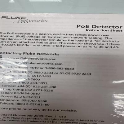 出FLUKE Networks的PoE Detector，它