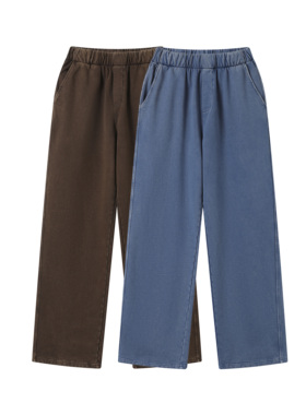 EntryLev纯棉水洗直筒长裤春夏毛圈卫裤宽松通勤健身百搭款男