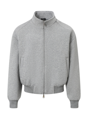 EntryLev重磅加厚空气层立领外套短款宽松卫衣夹克双拉拉链上衣