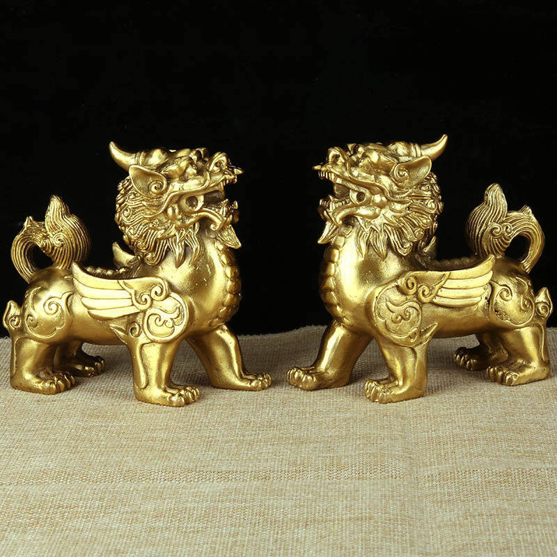 铜貔貅摆件单角貔貅 家居客厅饰品摆件开业礼品