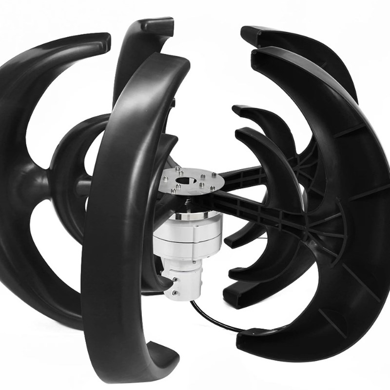 1000W风力涡轮机12v 24v垂直轴风力发电机VAWT小型风车自由能带MP