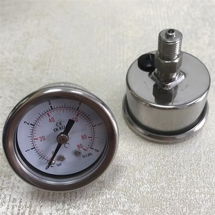 en837 cL.2.5 40z 10bar 轴向无边不锈钢压力表 150psi