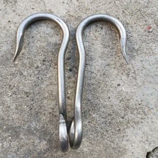 钢钩子挂钩挑水扁担钩子S铁钩子园林工具吊钩铁钩起重钩子货钩拉