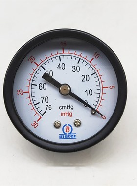 Y40Z Y50Z轴向真空压力表-30-0inHg/-76-0cmHg负压表 1/8 1/4牙