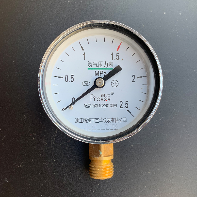 Y-60氢气压力表减压器H2表头(0.4/1/1.6/2.5/6/10/25)MPa