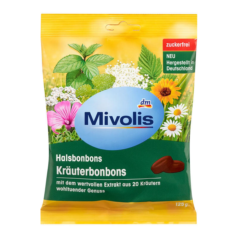 德国mivolis瑞士草本无糖润喉糖0糖鼠尾草润喉清嗓125g