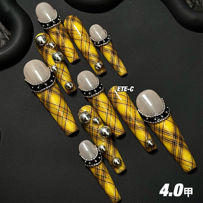 C+格林少女 亚文化新款超长欧美重工美甲穿戴甲辣妹手工小众甲片