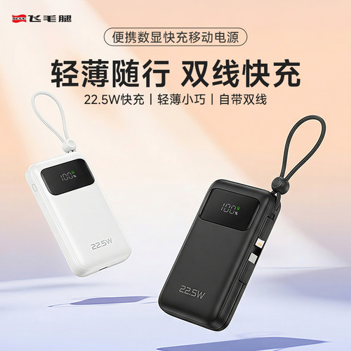 飞毛腿快充充电宝1个（款式随机）【下拉享砍价】