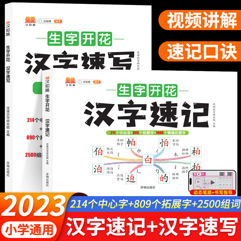 小学生生字开花汉字速记识字书