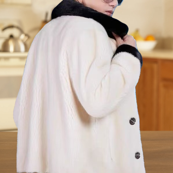 美式复古翻领毛领夹克男秋冬