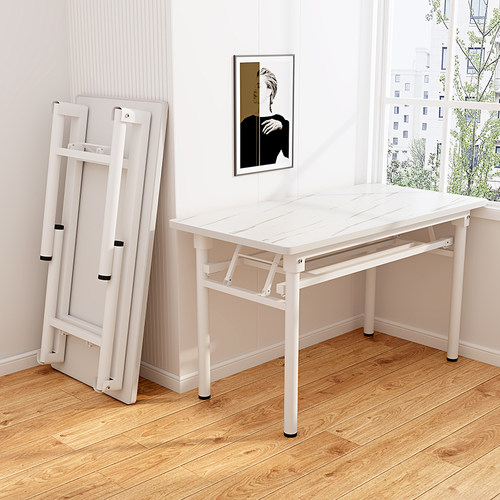 折叠台式电脑桌子包边书桌家用写字桌学习桌出租屋简易餐桌化妆桌