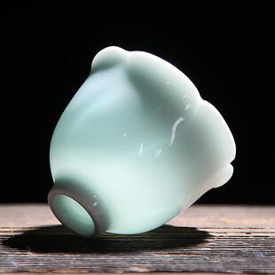 手工陶瓷茶杯功夫茶具品茗杯白瓷青瓷家用单杯小号个人主人杯 日式