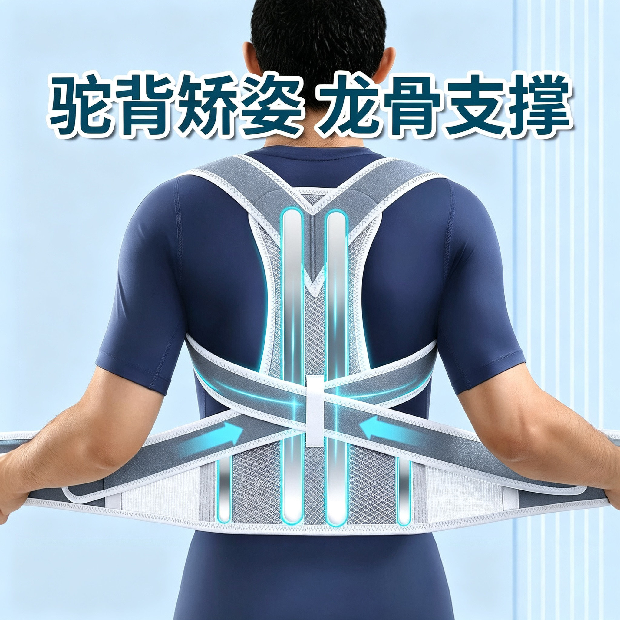 背部脊柱侧弯专用纠正背部矫姿带