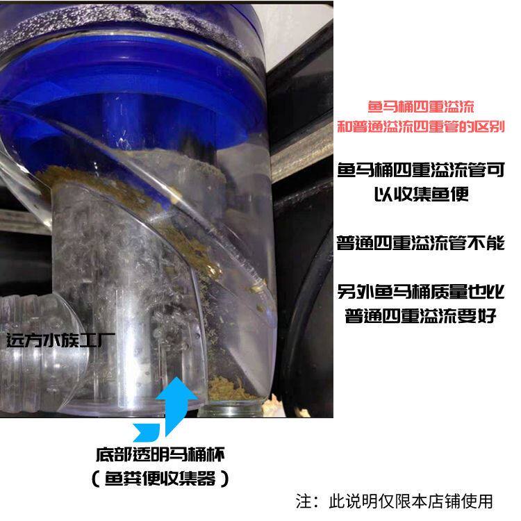 鱼缸四重溢流鱼马桶三重溢流管套装上下水管件底过滤专用配件55孔