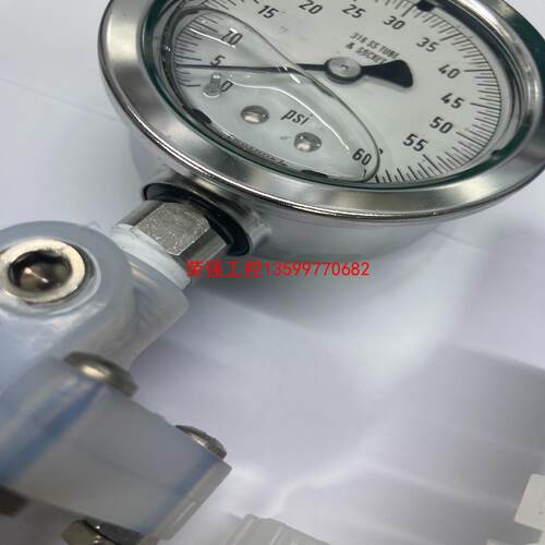 【荣强工控】半导体CMP机 抛光液纯水压力表 NOSHOK 316SS