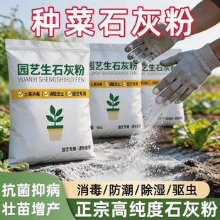 【蔬菜专用】生石灰粉土壤杀菌菜地除虫改善土壤高纯度生石灰防虫