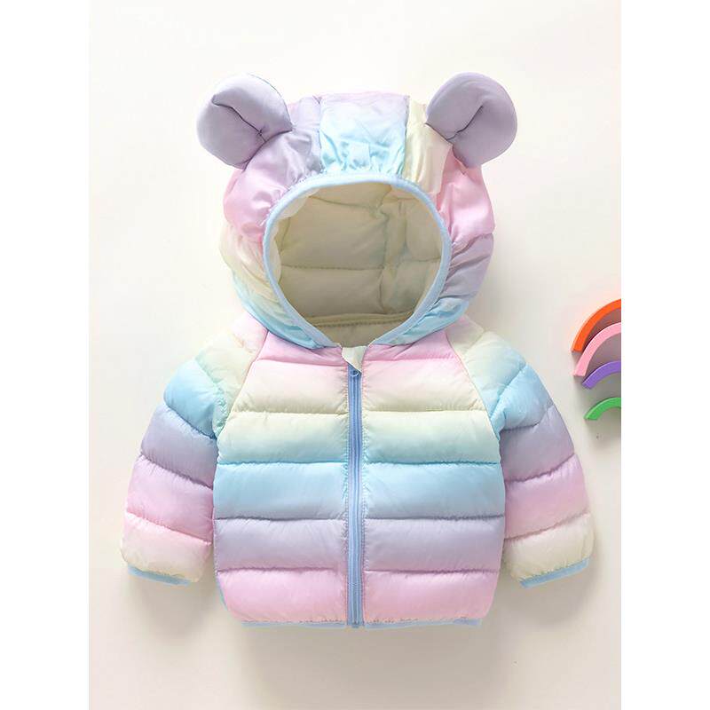 宝宝羽绒棉服2025新款男童女童棉衣轻薄款可爱棉袄连帽外套萌萌