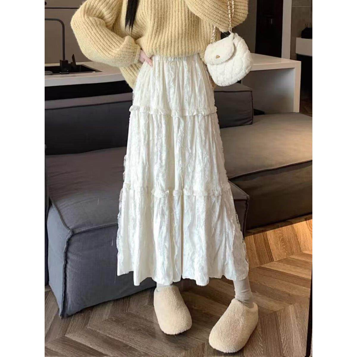 女童半身裙2025秋冬装新款儿童洋气中大童加绒加厚蛋糕裙中长款潮