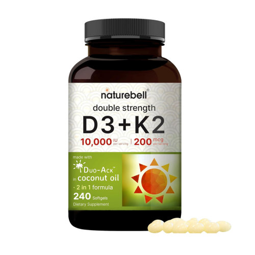 效期到2027.09-11 NatureBell 维生素D3+K2 10000IU 200MCG 240粒