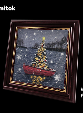 Comitok可米特冬舟拼图169片小拼成人圣诞彩灯纸质礼品艺术玩具