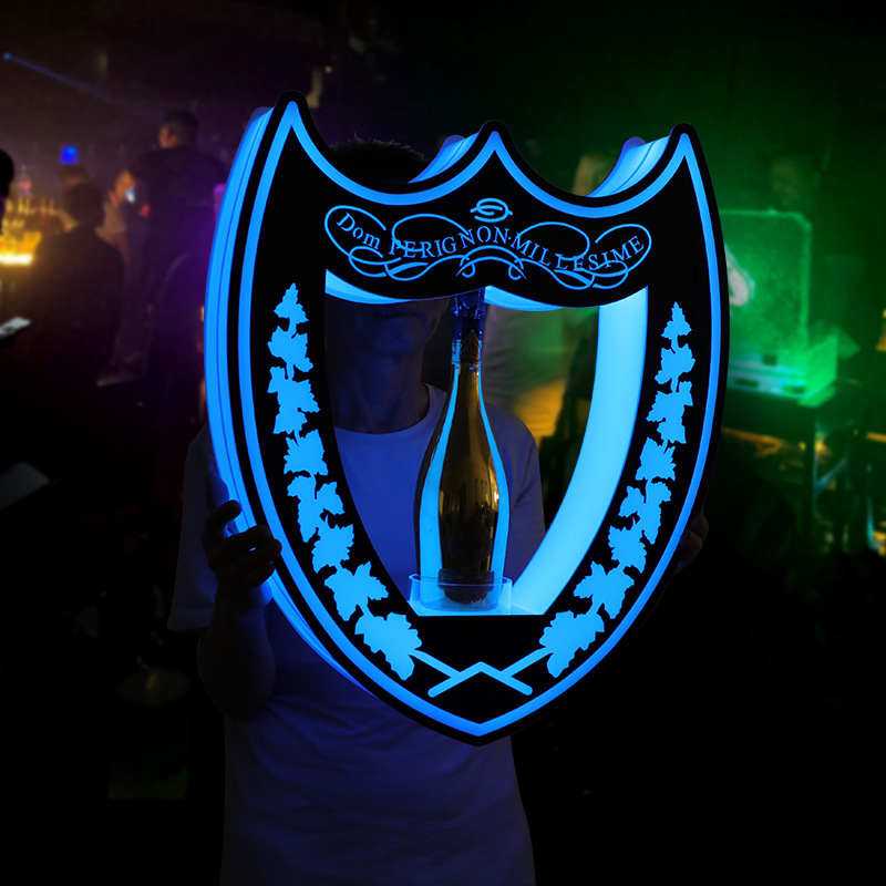洋酒香槟dom perignon发光酒座亚克力酒瓶展示架手持出酒道具
