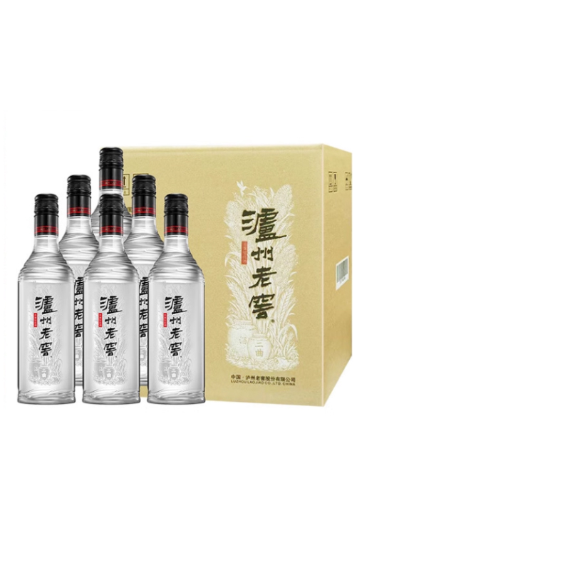 泸州老窖浓香型 黑盖42度500ml*6瓶高品质光瓶白酒宴席酒 口粮酒