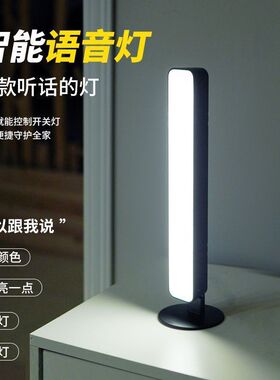 智能语音台灯控制灯USB声控灯感应灯led插口小夜灯一体床头灯