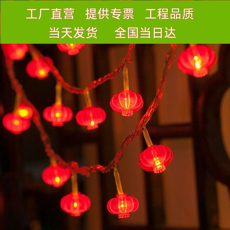 新年小红灯笼2025新款蛇年春节装饰挂件过年气氛led彩灯串灯挂饰