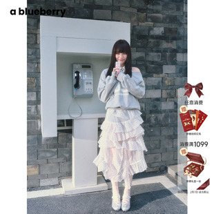 运动少女系列 ablueberry 荷叶边波点半身长裙不规则26春辣妹短裤