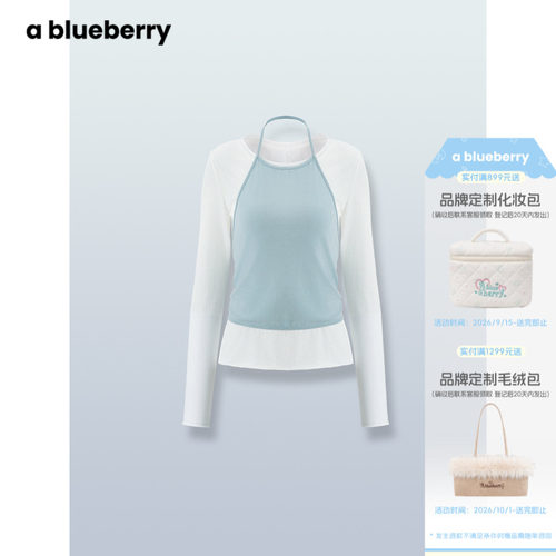 a blueberry纯色小衫两件套BA25210317