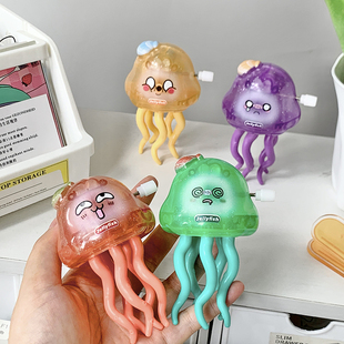 潮玩魔性跳舞水母发条玩具夜光章鱼玩具解压儿童玩具创意礼品摆摊