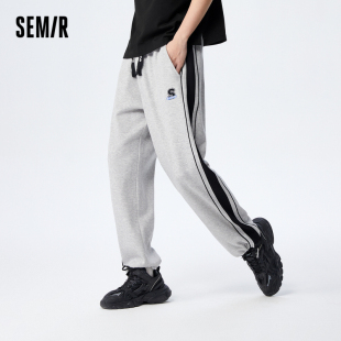 商场同款 美式 马利森马休闲裤 新款 复古运动风针织长裤 男夏季