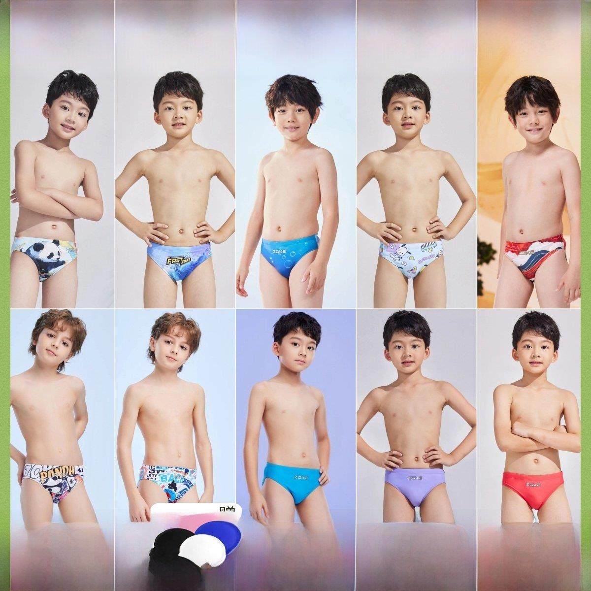 2025新品儿童三角泳裤专业训练男童青少年比赛竞技三角游泳裤