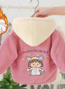 女童外套春秋2025新款0-1-3-4岁洋气宝宝秋季儿童灯芯绒小孩衣服5