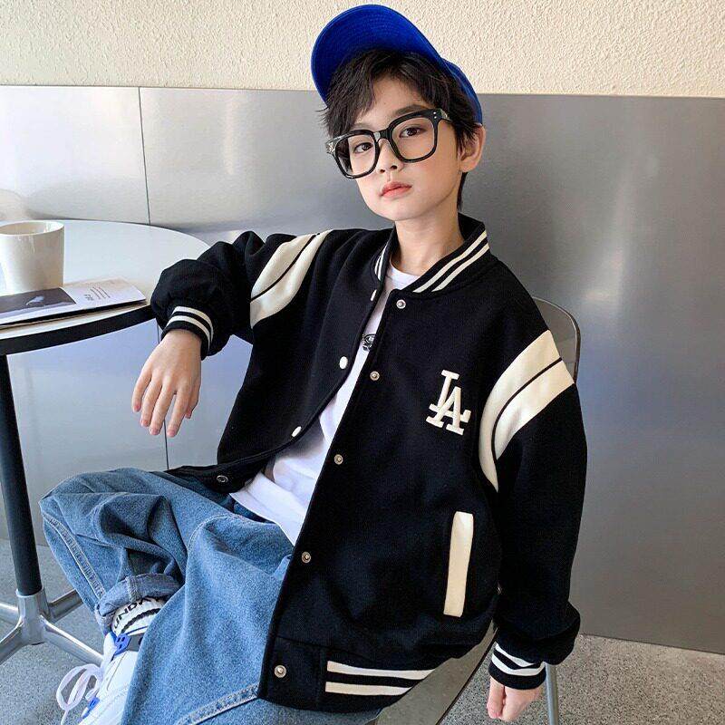 中大童春秋款外套男童儿童帅气夹克春装韩版洋派2025新款棒球服潮