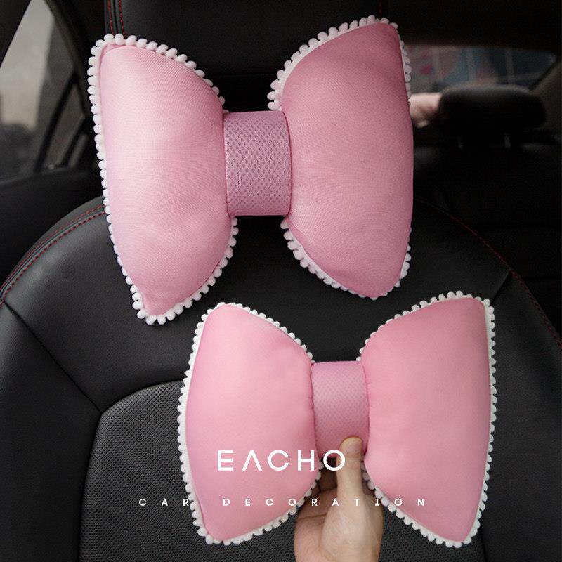 汽车头枕女生车载枕头腰靠可爱车内护颈枕一对抱枕车子上颈部靠枕