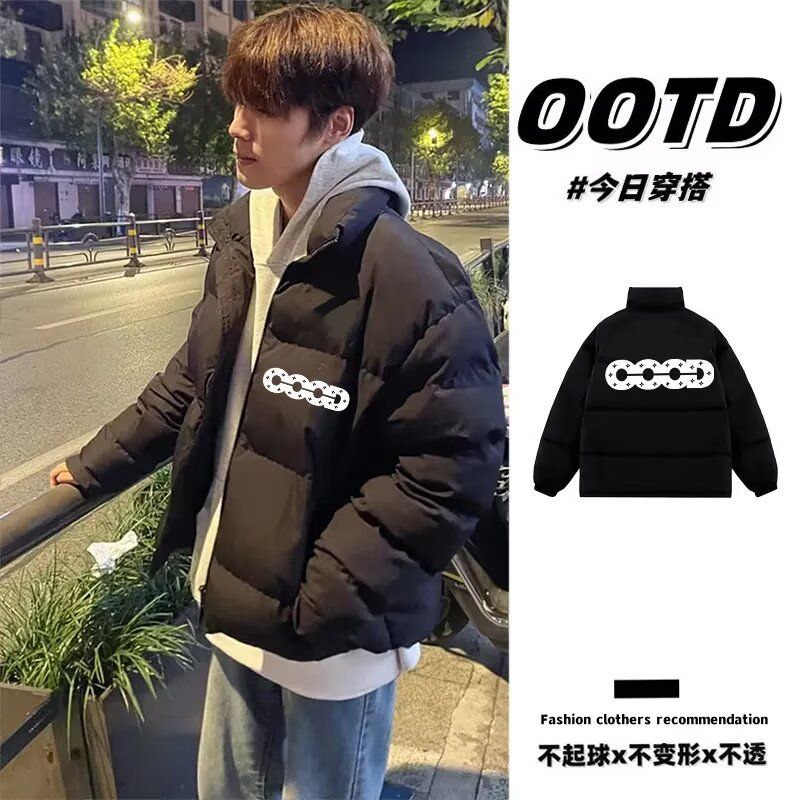 国潮港风秋冬加厚保暖男女棉服