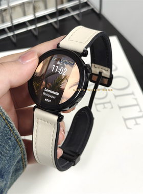 适用华为GT6/5pro表带GT4手表真皮硅胶磁吸扣watch5防汗手表带
