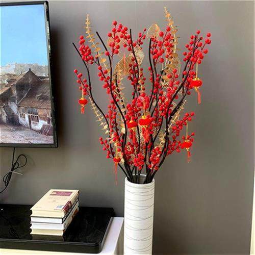 干花浆花wcd束客摆厅摆设花艺件花发财果摆果装饰品件大件落地大